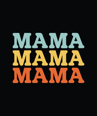 Mama Shirts Funny Retro Mama Letter Tee Mom Gift Mothers Day Shirt