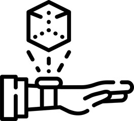 future watch icon with black color