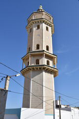 Octagonal Minaret in Takrouna, Tunisia, Full Length Portrait