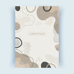 Cover with abstract shapes. Cover layouts A4 format, vertical orientation.