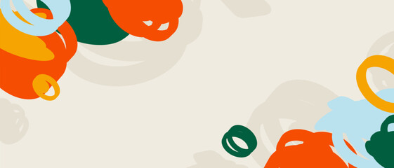 Abstract colorful horizontal background. Simple minimal modern wallpaper. Vector illustration