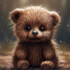 Fluffy teddy bear, generative ai