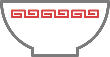 ラーメンどんぶり シンプル　イラスト