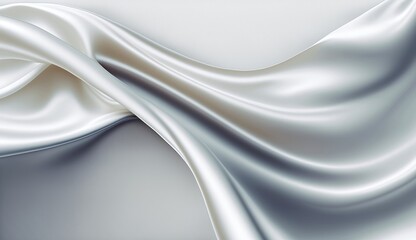 White Silk Background, Generative AI