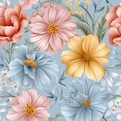 Flower botanic pattern texture
