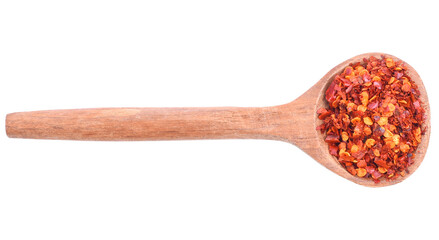 spicy chili with wooden spoon scoop isolated transparent png