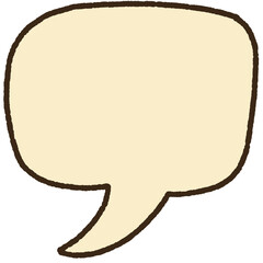 cute speech bubble hand drawn