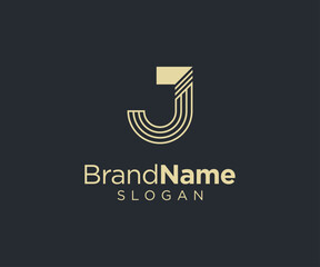 Letter J logo design for various types of businesses and company. Luxury and elegant Letter J