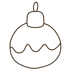 Black and white Chrismas doodle set