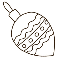 Black and white Chrismas doodle set