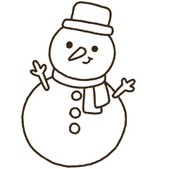 Black and white Chrismas doodle set