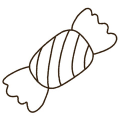 Black and white Chrismas doodle set