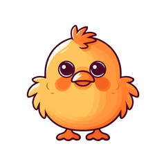 Cute Cartoon Chicken Vector Illustration