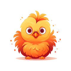 Cute Cartoon Chicken Vector Illustration