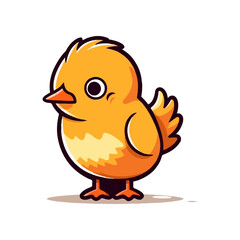 Cute Cartoon Chicken Vector Illustration
