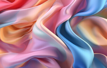 Obraz premium Abstract silk background made with AI generative technology 