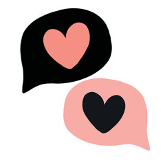 chat, chat, feelings, love, heart, valentine, minimal, express feelings, icon, logo