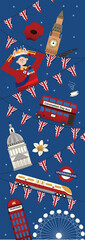 Sceptre coronation day celebration, UK Union Jack flag, background vector, illustration celebration. Illustration for the coronation day of the king and queen. London, London Bus, train, BigBen - obrazy, fototapety, plakaty