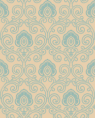 Fototapeta na wymiar Seamless Textile Rotary Print Design