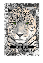 abstract print design with tiger 