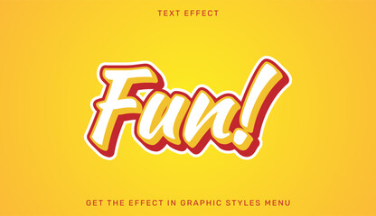 Fun editable text effect in 3d style. Suitable for brand or business logo