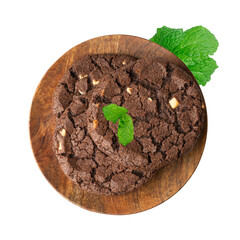 Round Chocolate Cookies, Brown Butter Biscuits, Crispy Cocoa Cake with Nuts, Round Chocolate Cookies