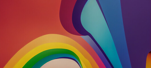 Obraz premium abstract background with rainbow, Generative AI Art Illustration 02