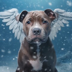 Staffy with wings