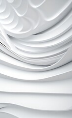 Obraz premium Silver gray colored wavy 3d lines background.