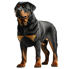 Rottweiler on a transparant background, PNG, Generative Ai
