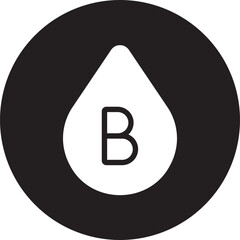 blood type b glyph icon © ajat