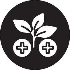herbal glyph icon