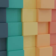3d rendered colorful cube perfect for background or wallpaper