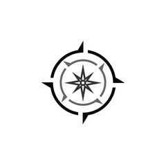compass logo vector outdoor triangle arrow technology navigator