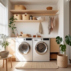 a compact laundry room with a washer and dryer