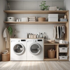 a compact laundry room with a washer and dryer