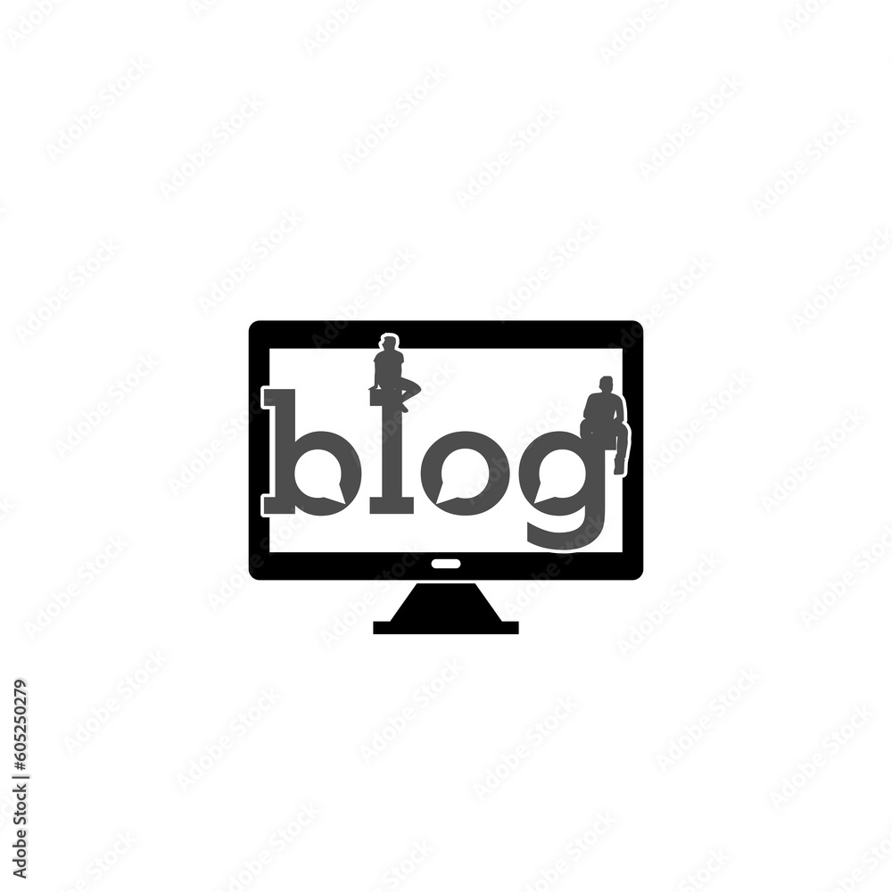 Poster blog icon isolated on transparent background