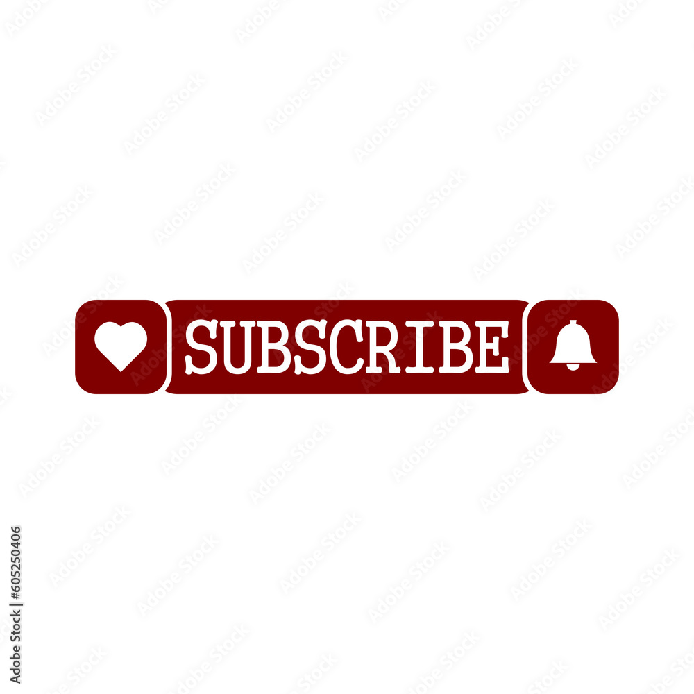 Poster subscribe button icon isolated on transparent background