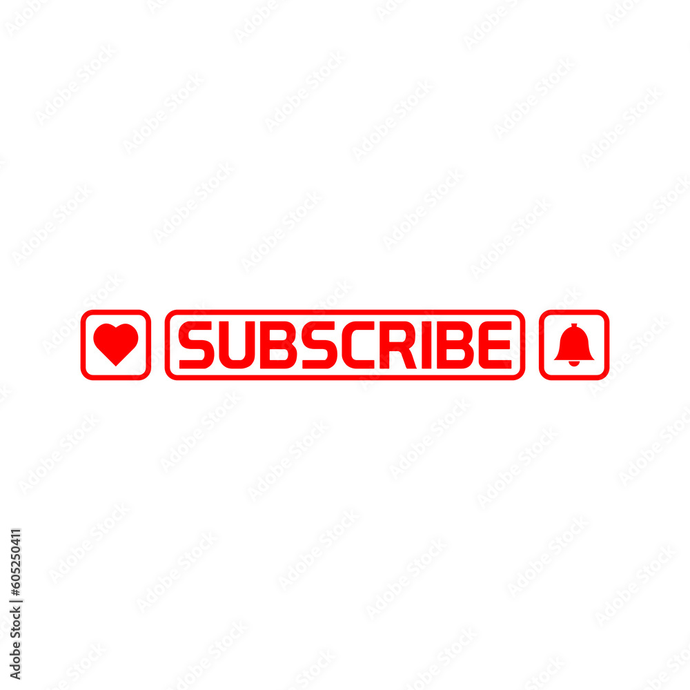 Poster subscribe button icon isolated on transparent background