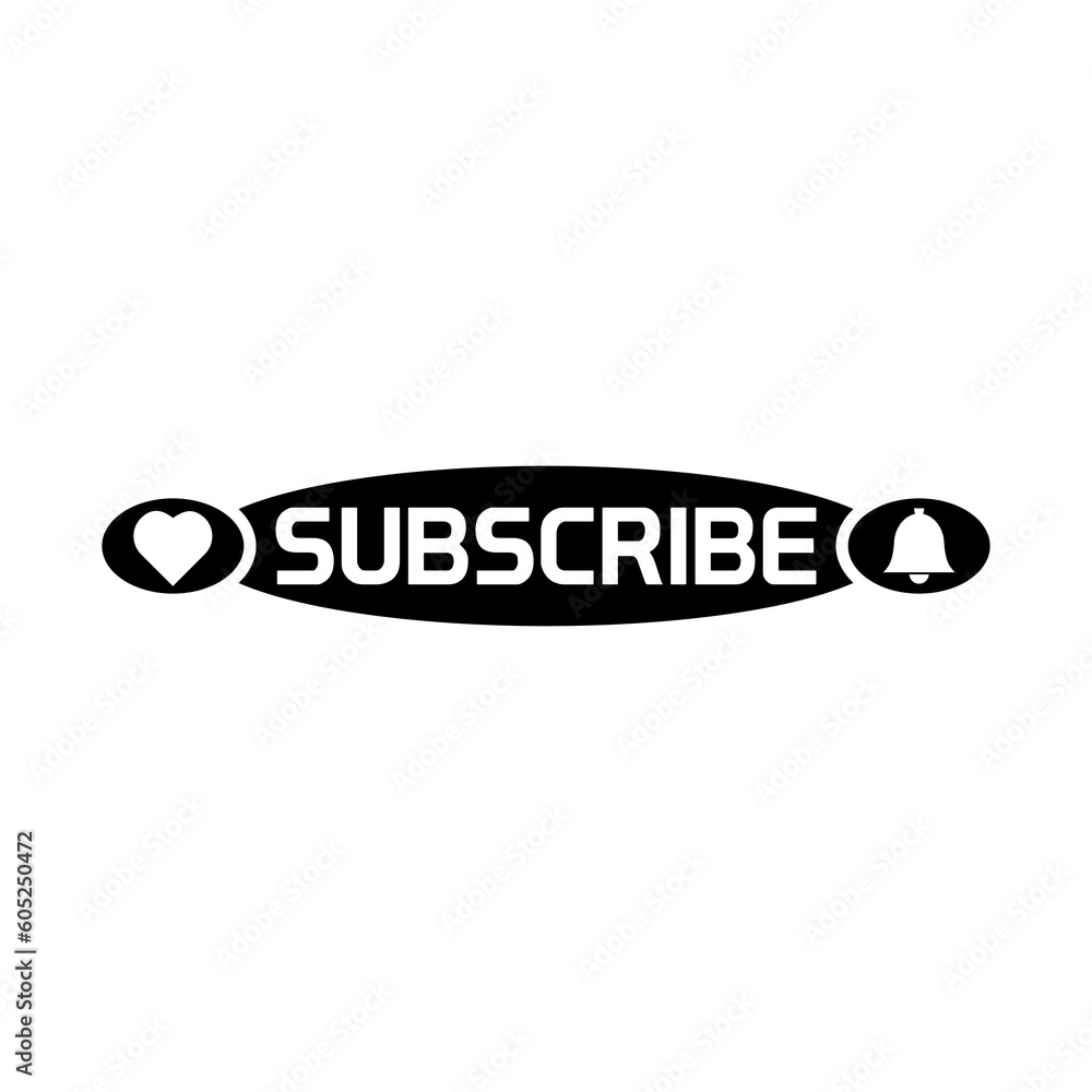 Poster subscribe button icon isolated on transparent background