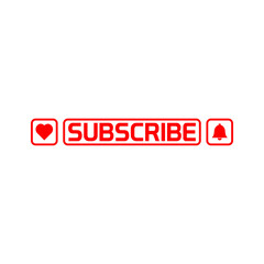 Subscribe button icon isolated on transparent background