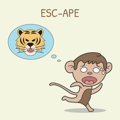AN ESCAPE vector illustration graphic