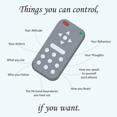 THINGS YOU CAN CONTROL vector illustration graphic