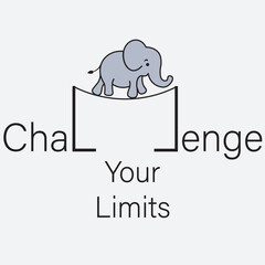 CHALLENGE YOUR LIMITS vector illustration graphic