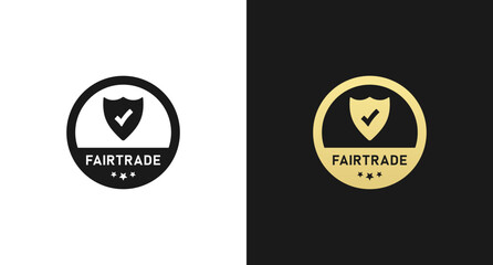 Fairtrade mark or Fairtrade icon vector isolated in flat style. Simple Fairtrade mark for product packaging design element. Best Fairtrade icon for packaging design element.