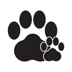 cat footprints icon vector