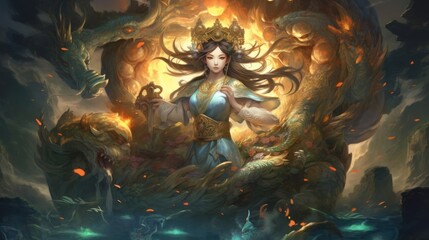 Chinese fantasy style scene art