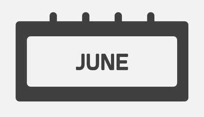 Vector template icon page calendar, month June