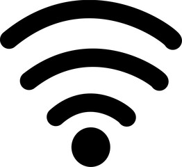 Wi-fi vector icon, sign, Wi-fi symbol. Replaceable vector design.
