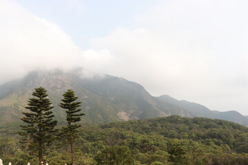 misty mountain landscape